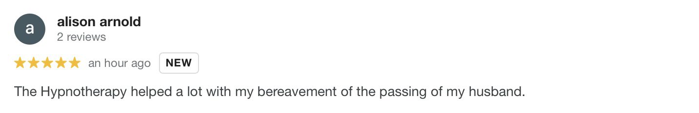 Bereavement Hypnotherapy Review