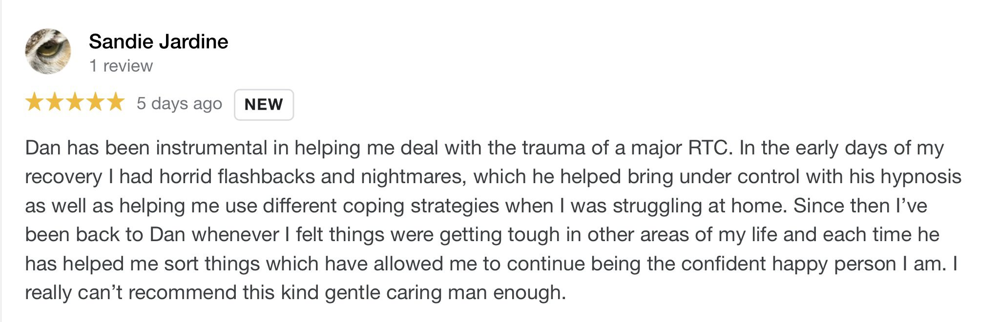 Trauma Hypnotherapy in Ely Review