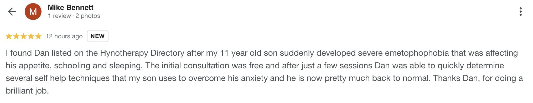 emetophobia hypnotherapy in ely review