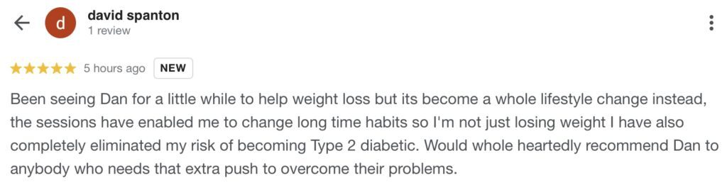 Weight Loss Hypnotherapy in Ely review