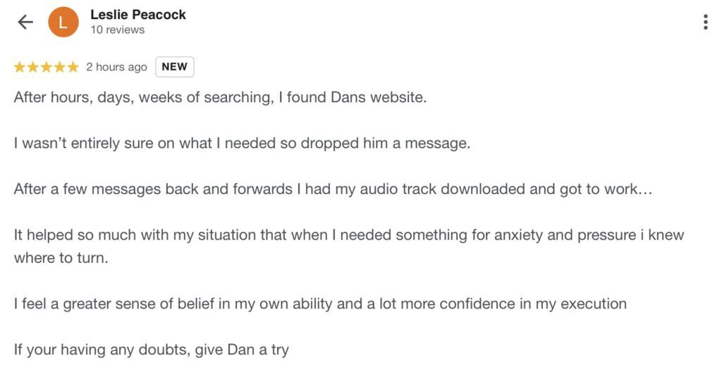 Pressure and anxiety hypnotherapy