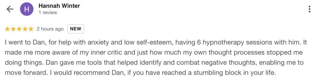 Anxiety and Low Self-Esteem Hypnotherapy in Ely