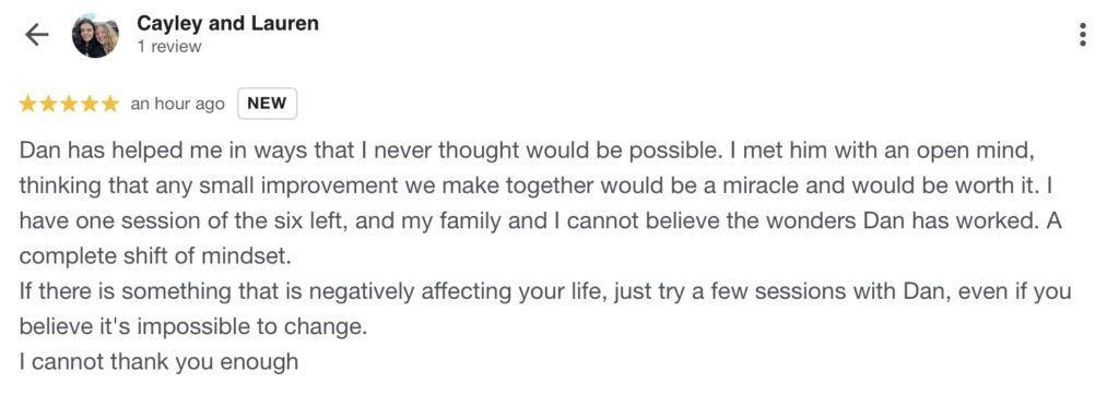 Shift mindset hypnotherapy in Ely review