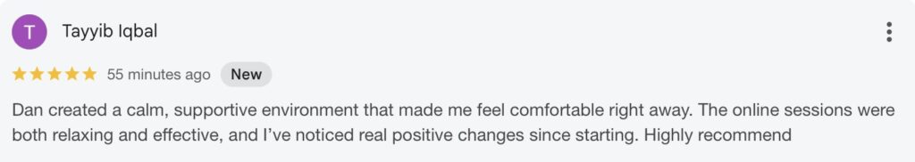 online hypnotherapy review - Dan Regan Hypnotherapy