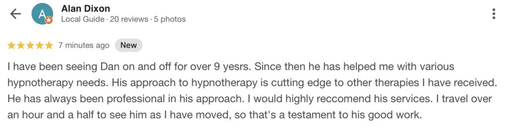 Ely hypnotherapy reviews - Dan Regan Hypnotherapy