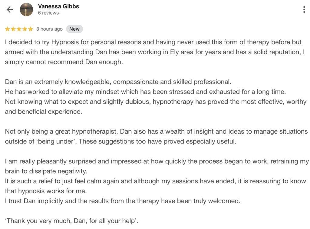Stress Ely Hypnotherapy Review - Dan Regan